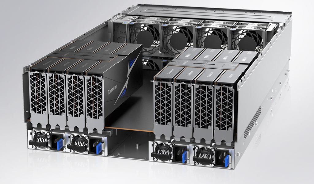 ����ͷ���MLU370-X8 AIѵ������8���������ܴ�����GPU 155%
